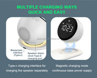 2025 avec horloge et alarme support de charge rapide chargeur sans fil 3 en 1 support pour téléphones mobiles en gros 15W charge rapide pliable