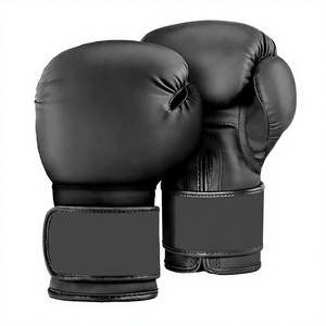 Gants de boxe en cuir pour adultes, fermeture Velcro au poignet, sangle réglable, équipement d'entraînement - Product Image 1