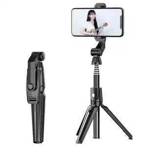 K21 Selfie sopa 360 derece dönen mobil telefon standı tutucu harici Tripod destekler