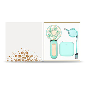 Özelleştirilmiş resmi kurumsal hediye seti şarj şemsiye el elektrikli fan promosyon hediye seti - Product Image 6
