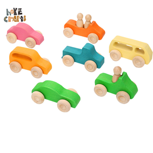 Auto Giocattolo in Legno Mini Rainbow Car, 7 Stili alla Moda e Colori Naturali, Blocchi Mini per Bambini - Product Image 4