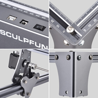SCULPFUN S6 Impresora láser portátil Máquina de marcado para escritorio de plástico Máquina de grabado de madera para el hogar Láser