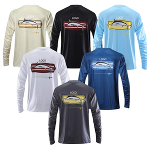 เสื้อตกปลาแขนยาวคุณภาพสูงผ้าโพลีเอสเตอร์แห้งเร็วพิมพ์ลายระเหิดแบบกำหนดเองได้ตัวป้องกันแบบ UPF 50 camisa de pesca - Product Image 1