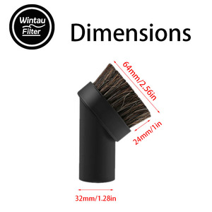 Adaptateur en plastique de 32 mm de diamètre, <span class=keywords><strong>brosse</strong></span> de nettoyage à poils de cheval, tête d'aspirateur haute efficacité, pour garage, voiture, compatible avec la plupart des marques - Product Image 2