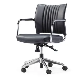 Great Design Middle Back Pu Leather Height Adjustable Swivel Better Support Good Price Office Working Chairs From Foshan