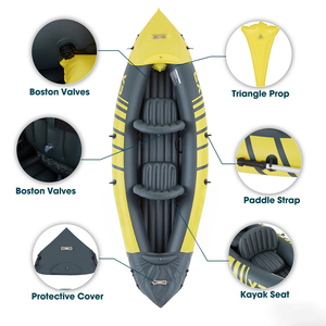 Kayak Gonfiabile per Sport Acquatici Resistente alle Rovesciate nelle Cascate per Rafting Disponibile per la Vendita - Product Image 3