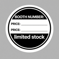 Grosir label kemasan belanja komersial Diameter lingkaran bulat desain Logo sesuai pesanan stiker kertas tulis