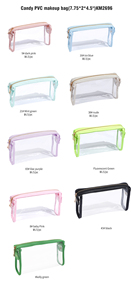 Sacs cosmétiques transparents en PVC pour femmes, filles, dames, 9 couleurs, sacs <span class=keywords><strong>de</strong></span> voyage <span class=keywords><strong>de</strong></span> plage, fermeture à glissière, étanches, sacs <span class=keywords><strong>de</strong></span> <span class=keywords><strong>toilette</strong></span> transparents, sacs <span class=keywords><strong>de</strong></span> maquillage - Product Image 3