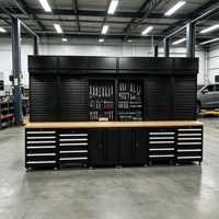 Sistema Modulare Personalizzato per la Gestione degli Utensili per Armadietti con Porte a Serranda e Pannelli Posteriori a Rete per Officine di Riparazione Auto