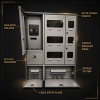 Boîtier de distribution personnalisable pour compteur d'énergie intérieur série XM, 1 phase, 3 phases, 6 kA, protection contre les courts-circuits, norme GB IEC, homologué pour le gouvernement