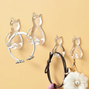 Ganchos Autoadhesivos de Plástico con Diseño de Gato de Dibujos Animados para Decoración de Dormitorio de Niñas - Product Image 5