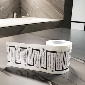LR 200 pièces de <span class=keywords><strong>papier</strong></span> <span class=keywords><strong>toilette</strong></span> jetable standard à rouleau avec impression de blagues amusantes, thème original pour la décoration de salle de bain, fournitures de fête, meilleur choix - Product Image 3