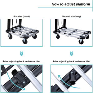 Chariot pliable populaire de style américain de grande capacité de 150kg avec 4 roues - Product Image 5