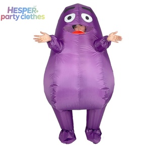 HESPER Nouveau Costume Gonflable de Dessin Animé pour Halloween, motifs Aubergine Violette, Pomme de Terre, Grand Oiseau, Pantalon, Accessoires de Spectacle et de Jeu de Rôle - Product Image 1