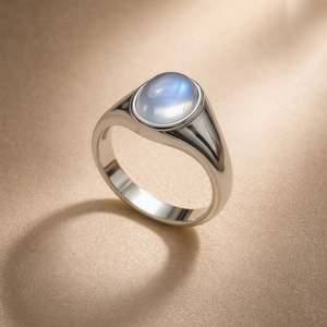 Natural <b>Moonstone</b> 925 Sterling Silver <b>Ring</b> Handmade Gemstone Jewelry Custom Wholesale Manufacturer Supplier for Women - Product Image 1