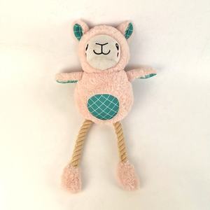 Juguete de Peluche de <span class=keywords><strong>Cordero</strong></span> Rosa de Dibujos Animados, Suave, <span class=keywords><strong>2022</strong></span>, Juguete para Masticar para Mascotas con Nudo de Cuerda, <span class=keywords><strong>Precio</strong></span> de Fábrica - Product Image 1