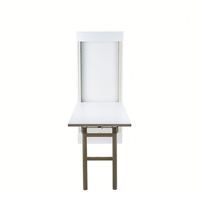 Table à manger pliante murale moderne en bois avec design à panneaux