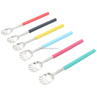 Grattoir à dos télescopique en acier inoxydable extensible avec tête ergonomique en forme de griffe, option de gravure personnalisée, cadeau idéal pour les seniors