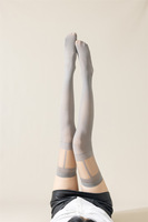 Lady Custom Logo Nylon Foot Socks Long Knee-ankle Length Silk Sheer Dress Socks Colorful Tube Style Women Stockings Solid