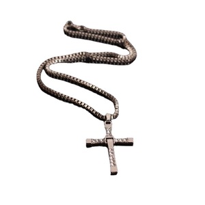 Bán buôn đồ trang sức thời trang hợp kim bạc màu chữ thập Mặt dây chuyền vòng cổ cho nam giới - Product Image 5