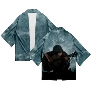 2023 Offre Spéciale nouveau produit mode cardigan 3d impression numérique musique guitare adulte traditionnel kimono 6