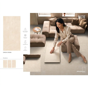 กระเบื้องพอร์ซเลนสีเบจลายหินแม่น้ำ ขนาด 600x1200 มม. ผิวสัมผัสหินธรรมชาติ สำหรับบันไดและพื้นภายใน - Product Image 3