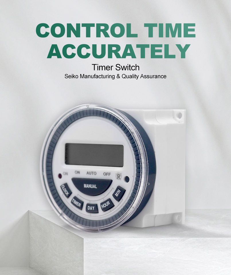 TM619-2 Digital Timer Microcomputer Time Control Switch LCD Display 12V ...