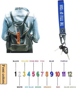 Bsbh พวงกุญแจนกอินทรีสายคล้องข้อมือไนลอนสายคล้องคอโลโก้แบบถักสั้น - Product Image 3