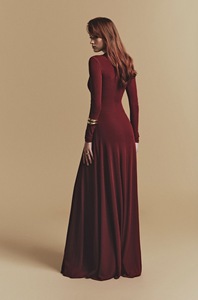 Nuovi Arrivi 2025 |   Eleganti Abiti da Sera Plissettati Asimmetrici a Maniche Lunghe Vestito Lungo fino al Pavimento <span class=keywords><strong>Abito</strong></span> Formale Premium - Product Image 2
