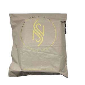 Custom <b>Waterproof</b> Metallic Gold Logo Biodegradable Poly Self-adhesive Mailer Bags for Shoes Packaging - Product Image 1