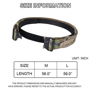 Ceinture tactique à boucle métallique à dégagement rapide pour hommes, ceintures MOLLE multi-camo laser, accessoires de chasse, équipement 2 pouces - Product Image 2