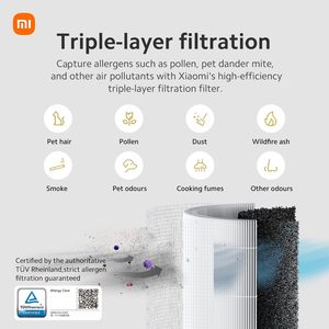 Purificateurs d'air pour la maison et la chambre, contrôle intelligent, capteur de qualité de l'air, purificateur d'air pour petites et grandes pièces, filtre purificateur d'air - Product Image 3