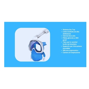 Máscara de Snorkel de Cara Completa, Silicona Líquida, Tubo Transpirable, Lente de Vidrio Templado Transparente de 4.0 mm, para Mayores de 6 Años - Product Image 2