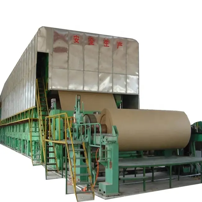 Tweedehands Papier Recycling 2400Mm Kraftpapier Making Machine Voor Karton Recycling Plant