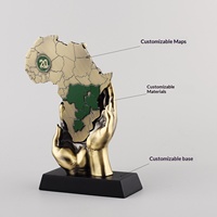 Ornement de bureau créatif en métal moulé sous pression, souvenir personnalisé, plaqué électrolytiquement, pour célébration d'anniversaire, cadeau d'affaires, trophée