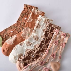 Factory Wholesale Unisex Mid Tube Cotton <b>Socks</b> Autumn Winter New Relief Three Dimensional Pattern Knitted Breathable Women's - Product Image 3