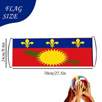 Fans évolutifs Bannières de drapeaux défilants personnalisables pour les événements sportifs Équipe acclamant la Guadeloupe
