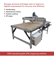 Large Format 4ftx8ft 1300x2500mm Broche refroidie à l'eau Routeur à bois Machine de gravure Graveur CNC Routeur Machine pour bois métal