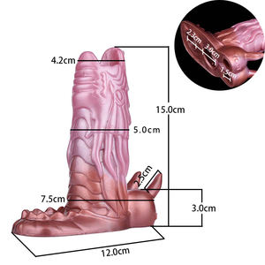 <span class=keywords><strong>Prix</strong></span> usine réutilisable silicone Fiery Dragon Sleeve élargissement gode forte stimulation clitoris manchon préservatif pour homme - Product Image 6