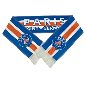 Özel logo danimarka filistin ipek 100% akrilik örme jakarlı dokuma bayrak futbol futbol spor takım Fan için kış eşarp