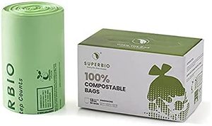 13 Gallon <b>PLA</b> Compostable Flat Top Tall Kitchen Garbage Bags - Product Image 2