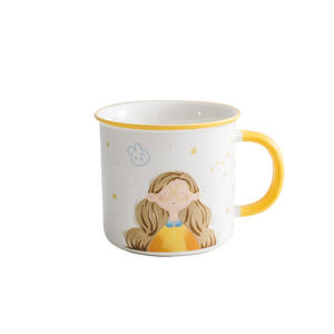 Mug en céramique mignon de dessin animé avec poignée, tasse individuelle pour filles et cadeaux, été 2021 - Product Image 4