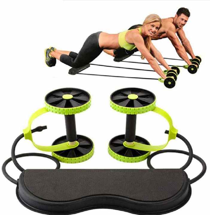 Multifunctional Double Ab belly wheel roller Abdominal Exerciser Trainer for Muscle slimming Alibaba