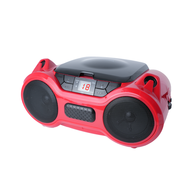2025 Hot Sale Original Red Boombox CD Player Boombox with Bluetooth receiver FM Radio and USB Playback