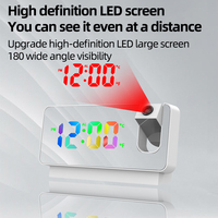 Réveil numérique intelligent de luxe moderne personnalisable en gros avec fonction Snooze, LUMINOVA, carré, certifié RoHS, grand format