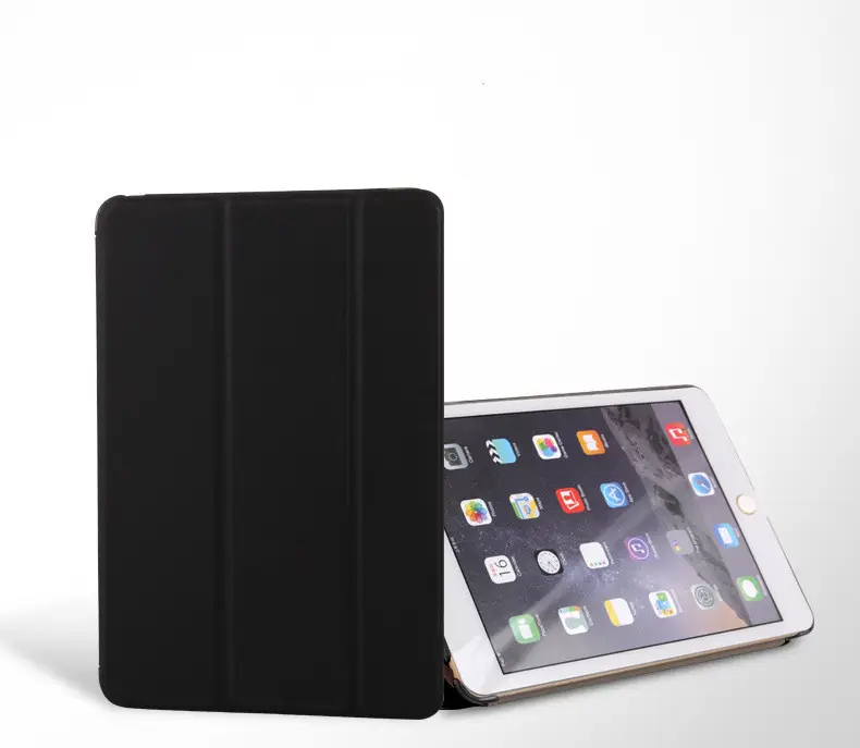 Tri-fold PU Leather PC Tablet Protective Smart Cover for ipad mini 2 case