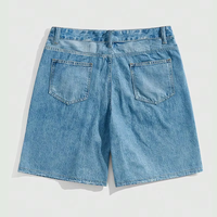 High Street à la mode marque hommes taille moyenne Baggy Denim Shorts personnalisé impression numérique motif Design décontracté fermeture éclair mouche Style