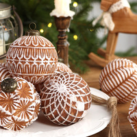 Nouvelles Boules de Noël 2027, Ensemble de 12 Boules de Noël Vintage Couleur Pain d'Épices pour la Décoration de l'Arbre de Noël