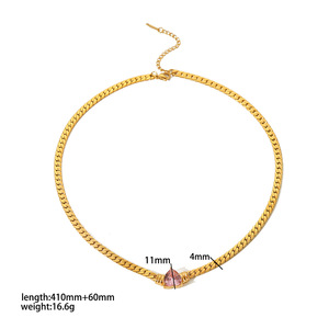 Cinta romantis cahaya zirkon warna-warni mewah gelang mode canggih Set perhiasan baja tahan karat berlapis emas 18K untuk wanita - Product Image 4