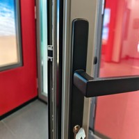 Nouvelles Portes Battantes Modernes en Alliage d'Aluminium 2026 6060 T66 avec Revêtement Poudré, Ouverture Vers l'Extérieur, pour Supermarchés et Halls, Garantie 5 Ans